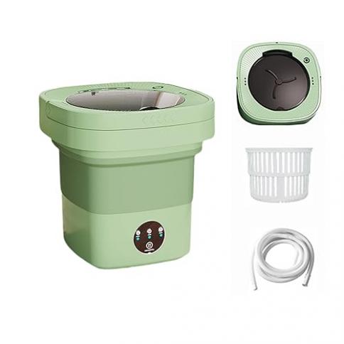  Mini Foldable Washing Machine, Portable Small Laundry Machine  for Home Dormitory Travel with Efficient Cleaning, Multifunctional Use (M  Size, White) : Everything Else