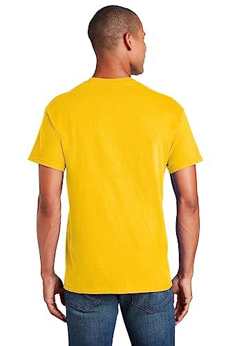 Pack De 2 Camisetas Gildan Para Mujer, Estilo G5000L - Algodón Pesado Y Suave, Talla Large, Colores Oro Y Azalea
