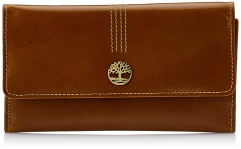timberland women's leather rfid flap wallet clutch organizer