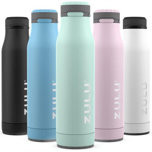 ZULU 26 oz. Stainless Insulated Water Bottle, 2 Pack (Color: Yuca/Grey)