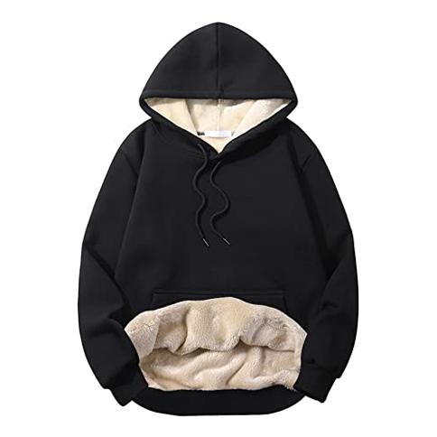 Warm fleece hot sale lined hoodie