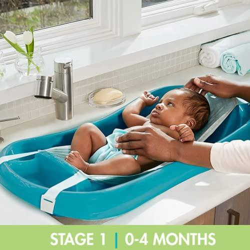 The First Years Sure Comfort Deluxe Bañera ajustable para bebés - Bañeras  para bebés para bebés a niños pequeños - Incluye cabestrillo de baño para  bebés - Aqua : Precio Guatemala