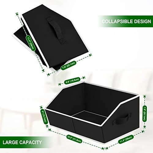 Homsorout Storage Bins, Fabric Closet Organizer and Storage Cubess for  Shelves, Trapezoid Storage Box with Handles, Folding Storage Baskets with