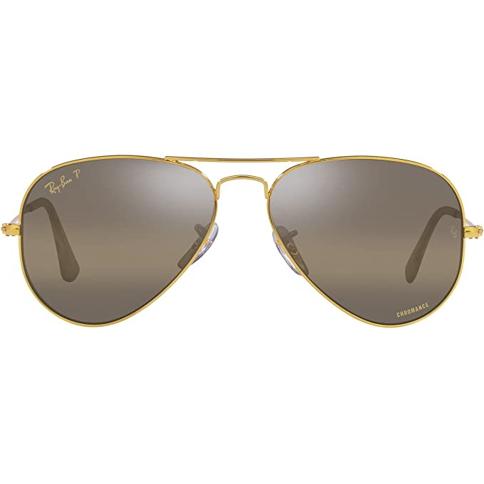 Ray Ban RB3025 Classic Aviator anteojos de sol oro leyenda marr n