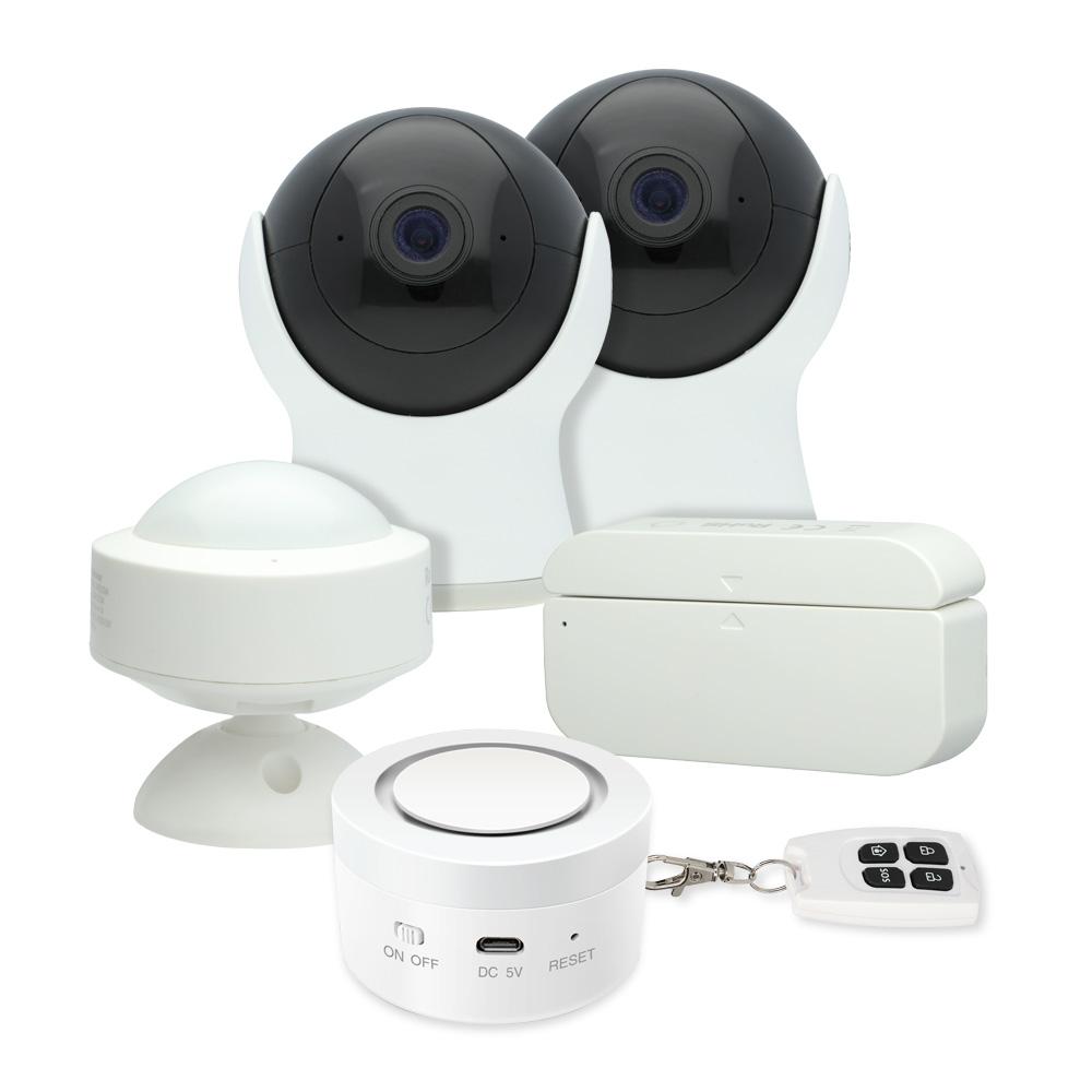 Sistema de alarma de pantalla táctil para seguridad en toda la casa, kit de  20 piezas con sirena inalámbrica, sensor de movimiento PIR, controles