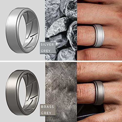 Paquete De 4 Anillos De Boda De Silicona Yuyangstore 8mm De Ancho Talla