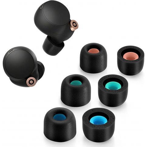 Almohadillas de silicona para auriculares Sony WF-1000XM3 de subtel®,  Almohadillas para cascos negras, Headphone ear pads, Repuesto auriculares