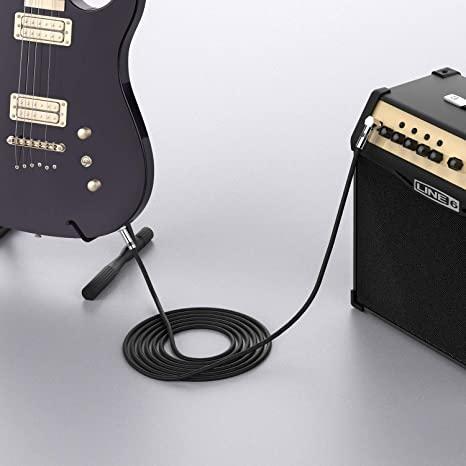 3 m SUNYIN Cables de instrumentos musicales 10 pies Hexagonal recto 1/4 negro acordes para guitarra eléctrica y bajos Adaptador de audio estéreo GRATUITO 