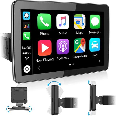  ESSGOO Estéreo universal para automóvil de 9 pulgadas, doble  DIN, 1 GB+16 GB Android 10, pantalla táctil, radio para coche, compatible  con Apple CarPlay y Android Auto Mirror Link, Bluetooth, radio