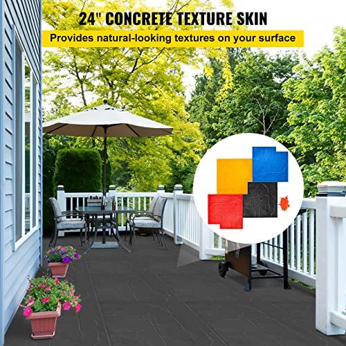 VEVOR Concrete Texturing Skin, 24x24 Concrete Stamps Mats Set