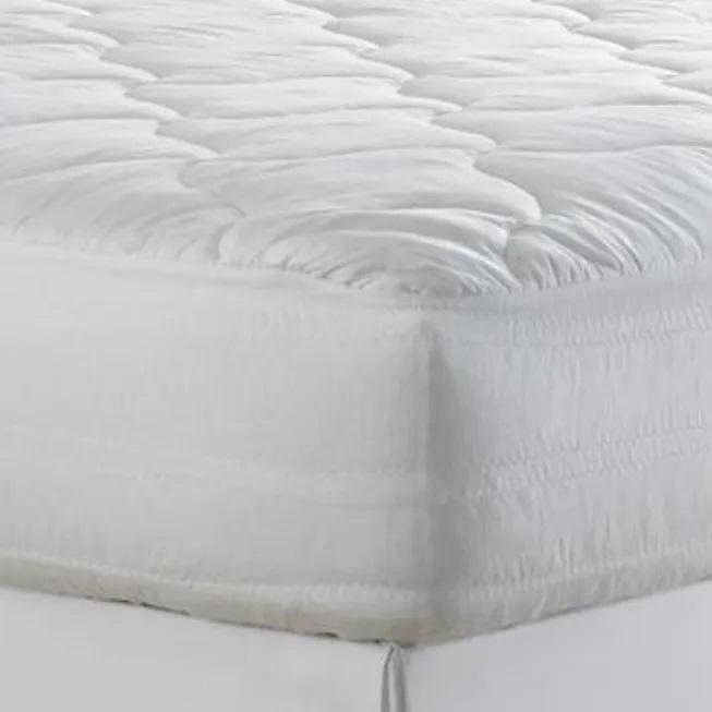 Rams - Protector de colchón de color blanco con cremallera para colchones  de 150 cm x 190 cm lavable a maquina. Funda para cama