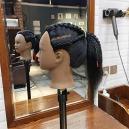 Armmu Mannequin Head with 100% Real Hair, 16 Hairdresser Cosmetology Mannequin Manikin Training Practice Doll Head for Hairstyling and Free Clamp