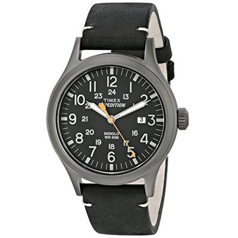 Timex Mens Expedition Scout 40mm Watch – Gray Case Black Dial with