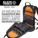 Klein Tools 55421BP-14 - Mochila para herramientas (39 bolsillos y base  moldeada) de alto rendimiento, organizador profesional de herramientas,  bolso