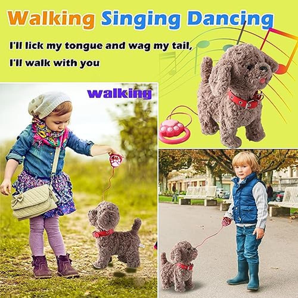  Toy Dog Walk and Bark, Sing, Tail, Lick, Repeat Toys