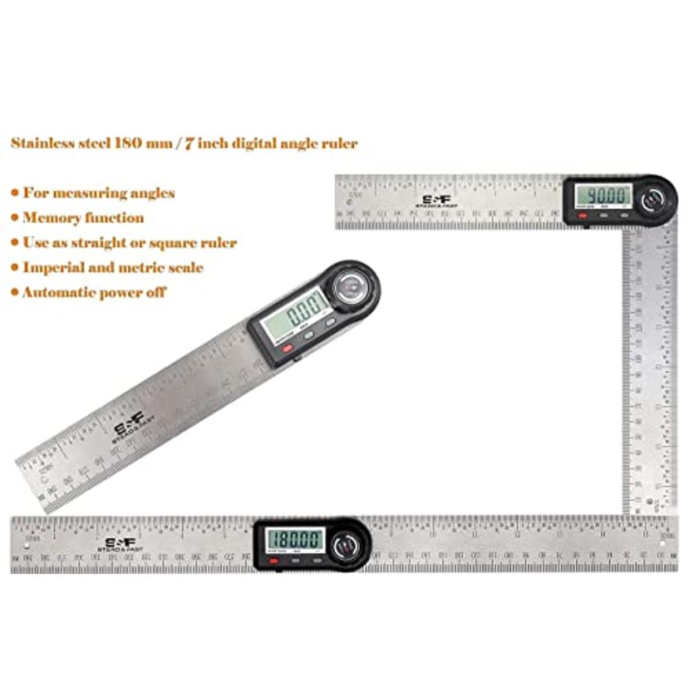 Medidor de ángulo digital con base magnética en V, caja de nivel altamente  precisa, tecnología LED, pantalla brillante, medición de ángulo para sierra