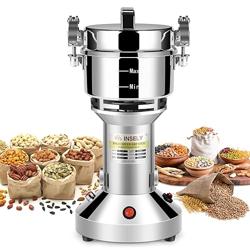 INSELY Grain Mill 150g, flour mill grinder for home, Electric Stainless Steel Grain Grinder for Wheat, Spices, coffee,Corn and Other Dry Food Grinders for Kitchen - Tamaño 150g