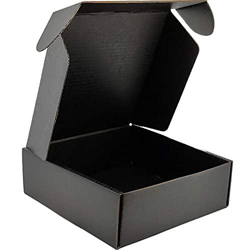 Cajas de envío negras de 12 x 9 x 4 pulgadas, paquete de 24 cajas de correo  de cartón corrugado para pequeñas empresas, cajas de envío planas con