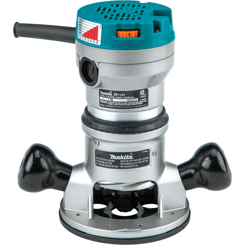 Router Espiga De 1/2 Pulgada, 1250W, 24000RPM, 110V, RF1101 Makita ...