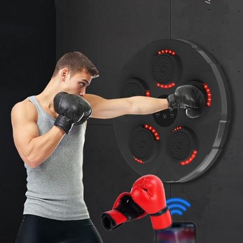 Adult/Kids Music Boxing Machine with Boxing Gloves, Wall Mounted Smart  Bluetooth