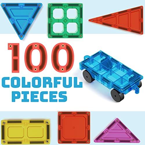  Playmags Juego de 48 piezas, con imanes más fuertes, juguetes  STEM para niños, azulejos magnéticos y bloques de construcción, resistente,  súper duradero con azulejos de colores claros vívidos. : Juguetes y