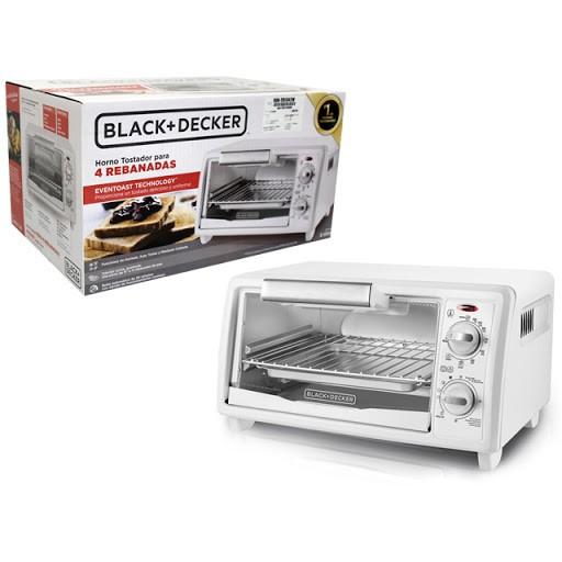 Horno Tostador 4 Rebanadas Color Blanco EvenToast TO1342W Black + Decker  Entregas a toda Costa Rica Entrega a toda Costa Rica