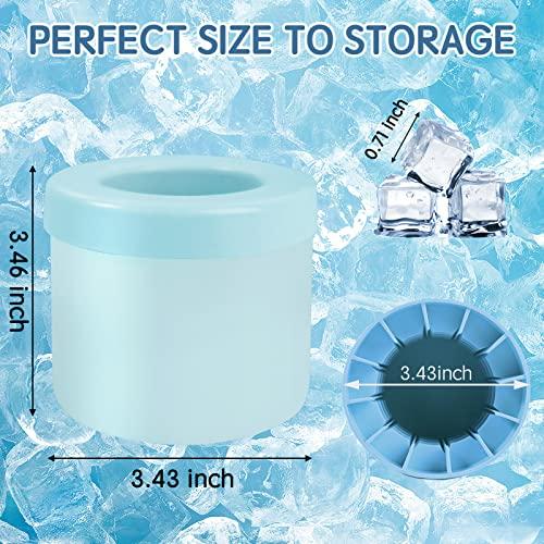 Ice Maker Cup 3D Cylinder Silicone Ice Cube Tray With Lid Ice Cube Mold Cup  Press