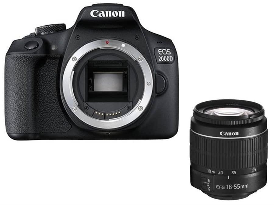 Canon EOS 2000D / Rebel T7 DSLR Camera w/ 18-55mm DC III Lens