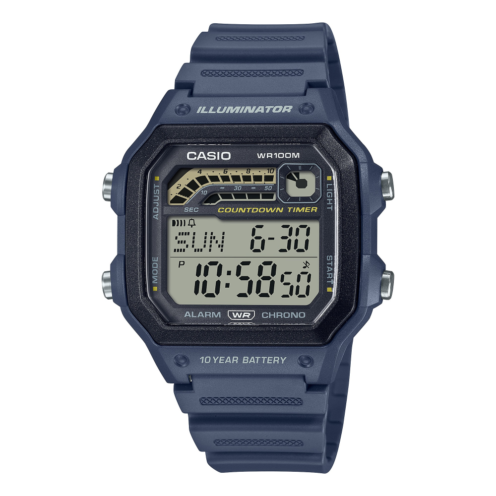 Casio Reloj Hombre Reloj Electrónico Unisex WR 94WA 9DG Correa De Plástico  Digital De Estudiante