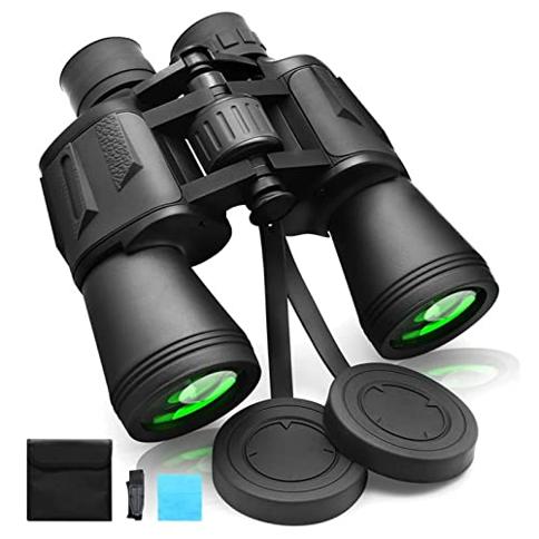 Binoculares para adultos y niños, binoculares militares de alta potencia de  20x50, visión nocturna con poca