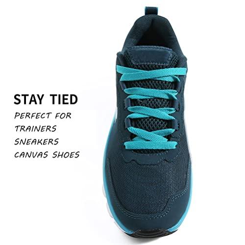 VSUDO Cordones planos para zapatillas deportivas, Cordones para zapatillas  deportivas, Cordones deportivos - Tamaño 59 ( 150 CM ) - Color 27 Turquesa  : Precio Guatemala
