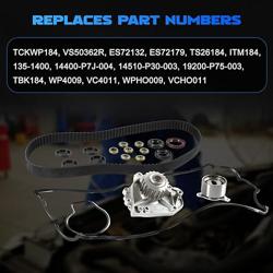 TBK184 Timing Belt Kit with Water Pump fits for 1997-2001 CR-V 2.0L, for 1996-2001 Integra 1.8L Replacement TKT-005, TKT-007, 16100-69398-83, TCKWP184, VS50362R, ES72132, ES72179, TS26184 - Color #for 1997-2001 CR-V 2.0L