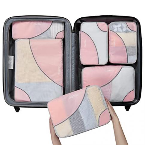 OlarHike Juego de 8 cubos de equipaje para viajes, bolsas organizadoras de  equipaje para accesorios de viaje, artículos esenciales de viaje, cubos de