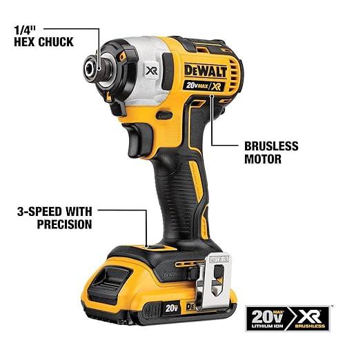 DEWALT 20V MAX* XR Cordless Drill Combo Kit, Hammer Drill Impact Driver