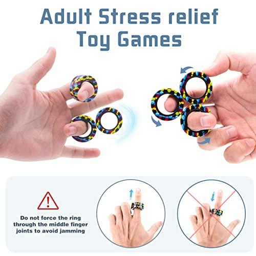 2 uds anillo antiestrés y ansiedad Fidget Spinner juguetes para