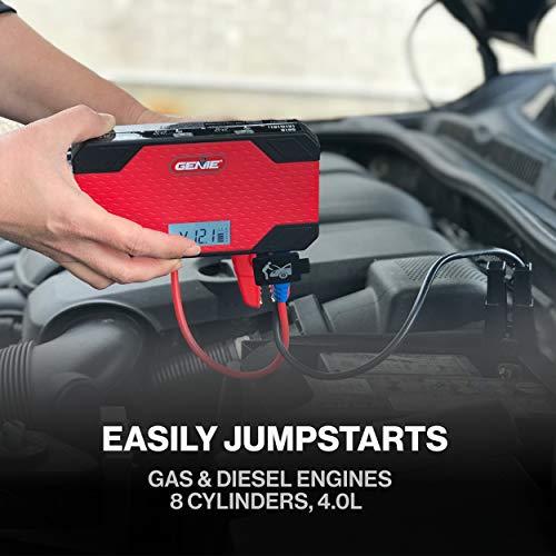 Genie ReliaVolt 400A Peak 12000mAh Car Jump Starter and Battery Booster, Phone Charger Portable