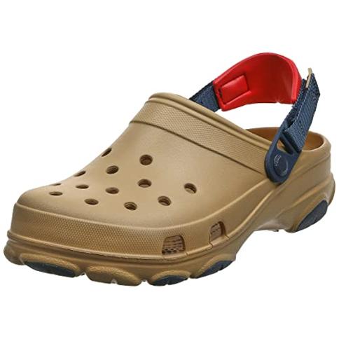 mens tan crocs