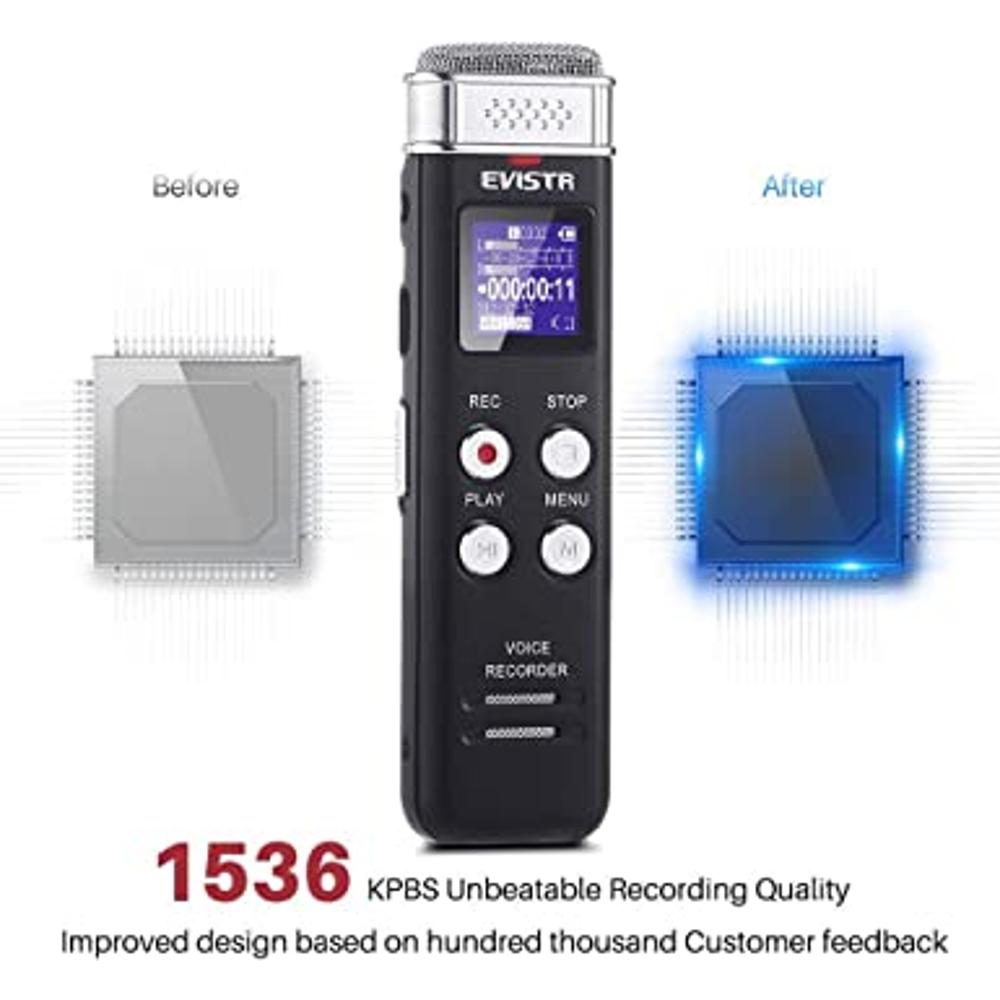 Grabadora de cinta pequeña, grabadora de voz digital con grabadora de voz  Bluetooth, dispositivo de grabación digital diseñado para durar