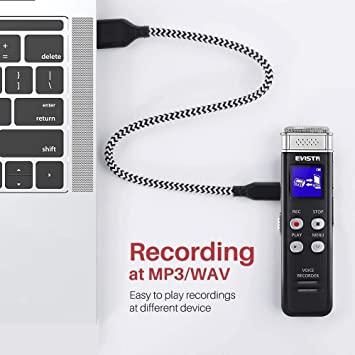 Grabadora de voz digital de 64 GB Grabadora activada por voz con  reproducción - Grabadora de cinta mejorada para conferencias, reuniones,  entrevistas, grabadora de audio Carga USB, MP3 : Precio Guatemala