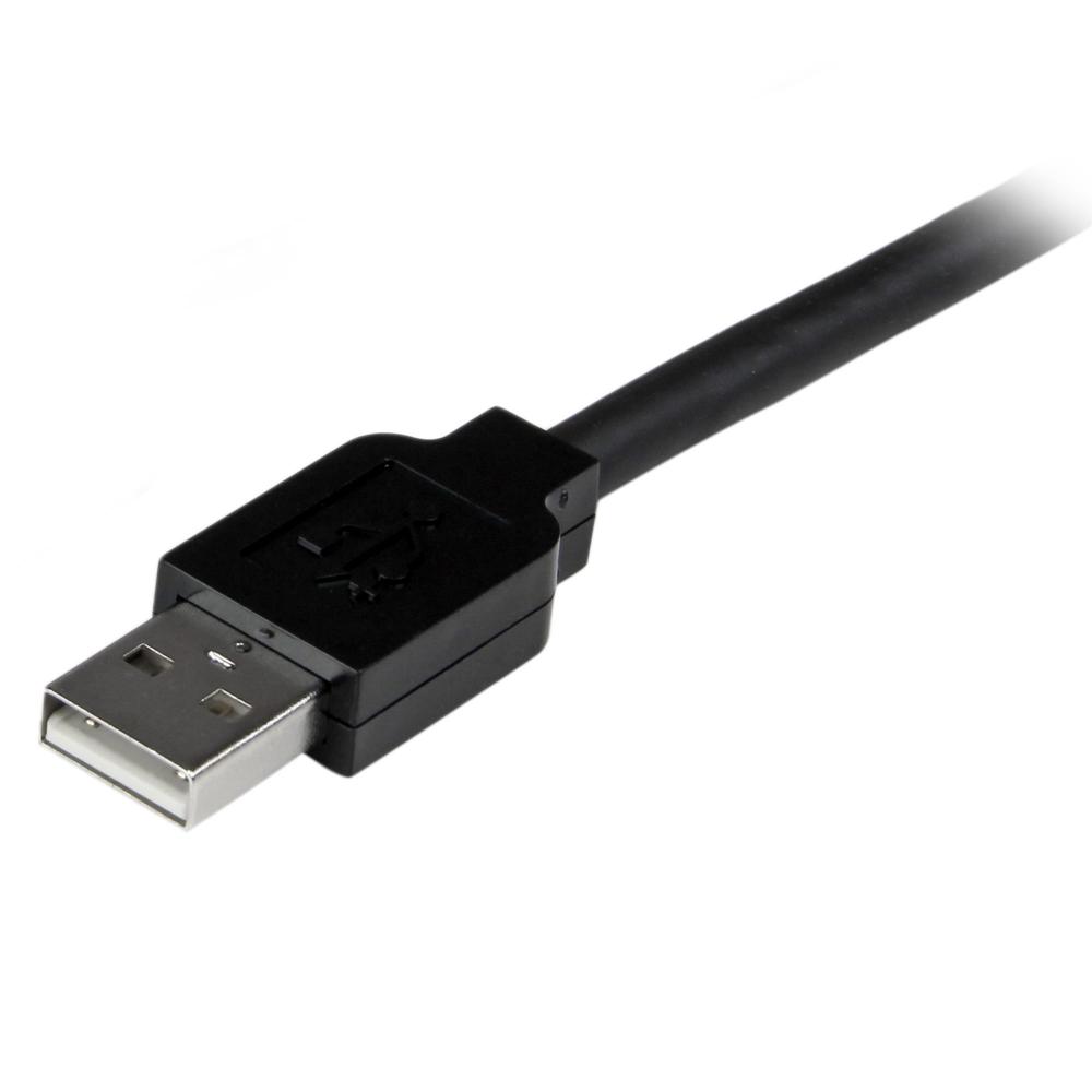 Alargador USB 2.0 RS PRO, con A. USB A Macho, con B. USB A Hembra, long.  250mm, color Negro