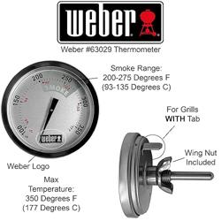 Weber 63029 Temperature Gauge for 22.5 Smokey Mountain Cooker