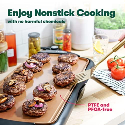 BELLA Electric Ceramic Titanium Griddle, Make 10 Eggs At Once, Healthy