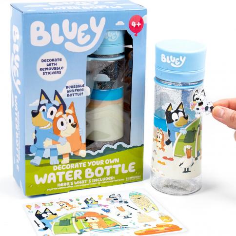 Bluey Decora tu propia botella de agua, pegatinas reposicionables, ideal  para fiestas de cumpleaños de Bluey