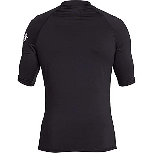 Camicia da nuoto da uomo Rash Guard UPF 50 , a maniche corte, per pesca, ad asciugatura rapida, consigliata per la spiaggia, più grande, Blu navy, XX-Large