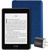 Kindle Paperwhite Essentials Bundle including Kindle Paperwhite - Wifi, Ad Supported, Amazon Water-safe Fabric Cover, and Power Adapter Color Fabric Marine Blue