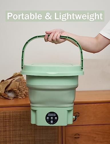 Oivley Mini Washing Machine Foldable, Mini Washer with Drain Basket