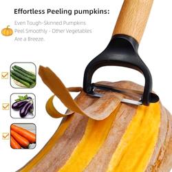 Trez Treamer 4 Pack Vegetable Peelers for Kitchen, Y Wooden Potato Peeler Set for Apple Cucumber Carrot Fruit Potatoes Veggie Peeler Bulk with Stainless Steel Blade,Dishwasher Safe - Color 4Pack Wooden Peleers2