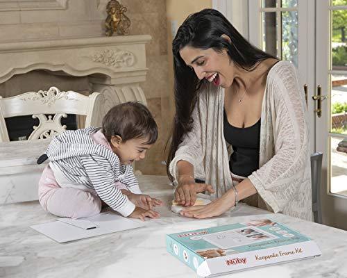 Nuby Baby Keepsake Ornament Hand Footprint Clay Casting Kit with Easel