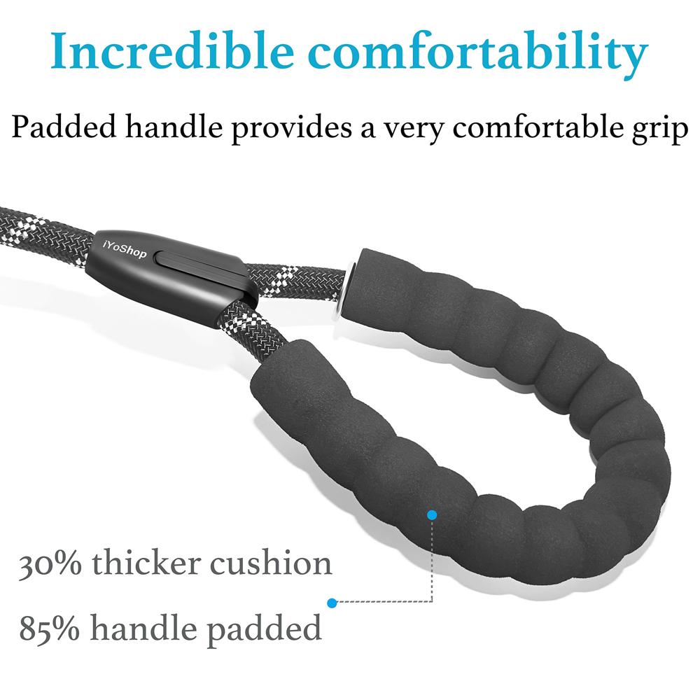 6 FT Durable Slip Lead Dog Leash with Padded Handle and Highly