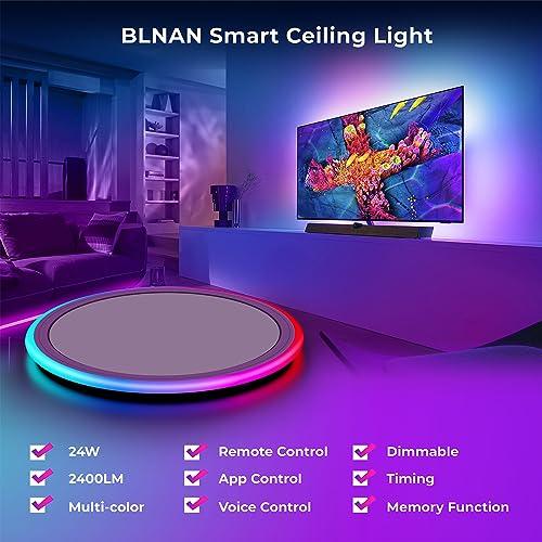 BLNAN L mpara de techo LED RGB inteligente empotrada 13 pulgadas